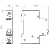 SIEMENS MCB 1 POLE MINIATURE CIRCUIT BREAKER  BREAKING CAPACITY 6kA 400V/ 1A - 2A - 4A - 6A - 10A - 16A - 20A - 25A - 32A - 40A - 50A - 63A